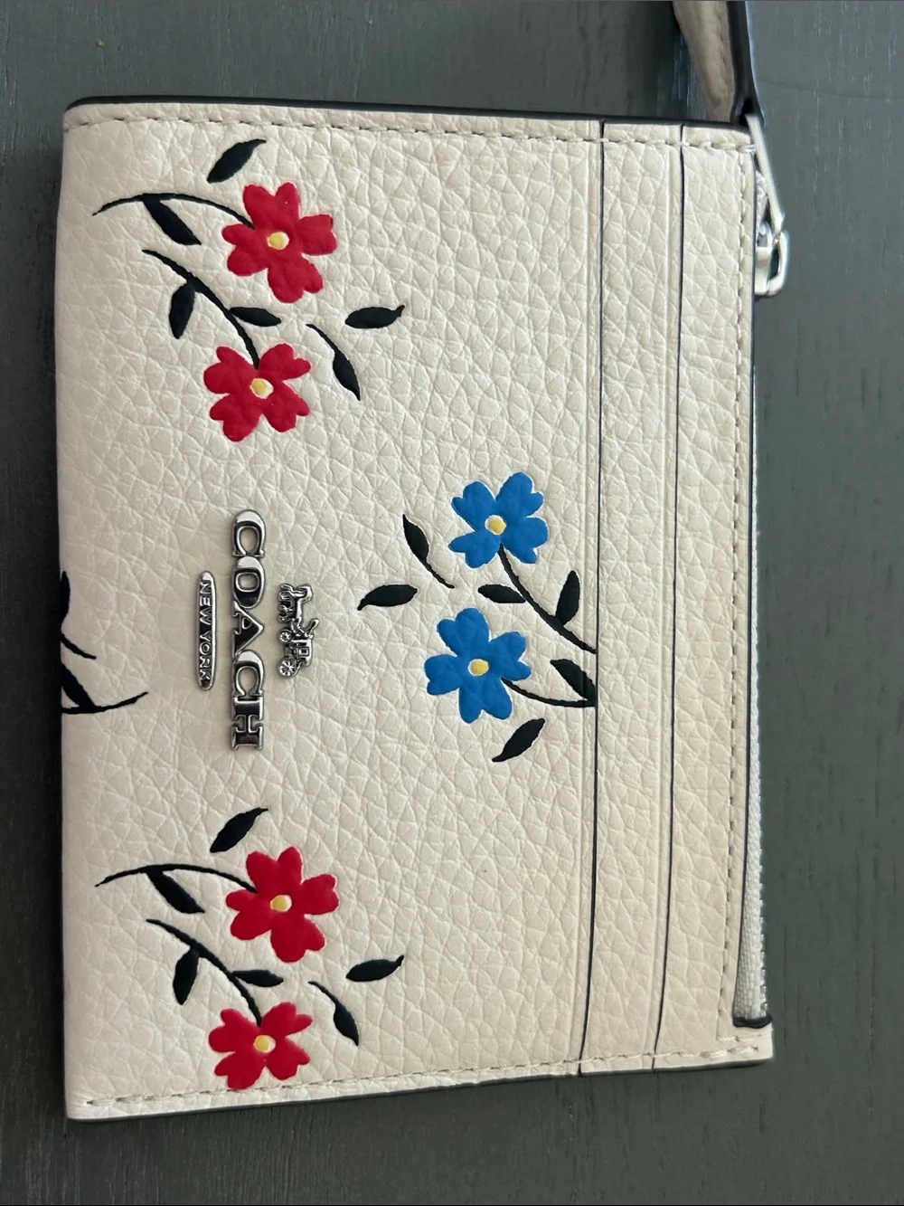 Coach floral wristlet
